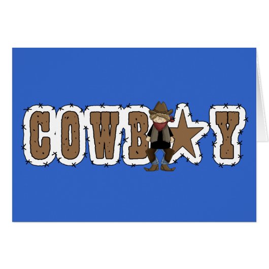 Cowboy Star - Western Blank Inside Everyday Cards (Front Horizontal)