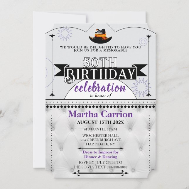 Cowboy States Hat Flat Card (Front)