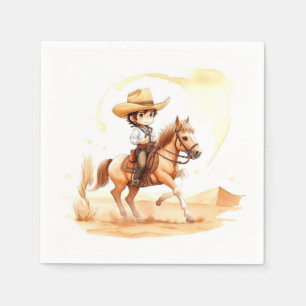 Cowboy-Style Rustic Boy Baby Shower Napkins