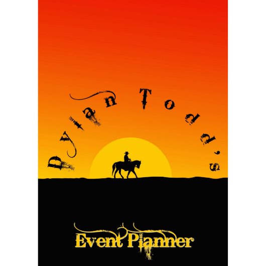 Cowboy Sunset Desk Day Planner (Front)