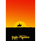 Cowboy Sunset Desk Day Planner (Front)