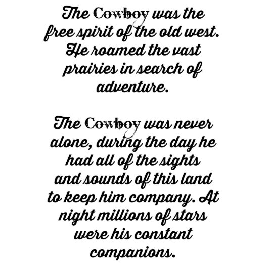 Cowboy Sunset Telephone And Address Book (front cover)