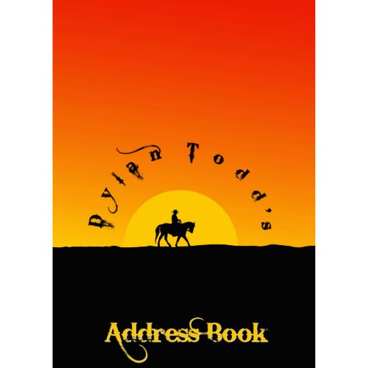 Cowboy Sunset Telephone And Address Book (Front)