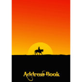 Cowboy Sunset Telephone And Address Book (Front)