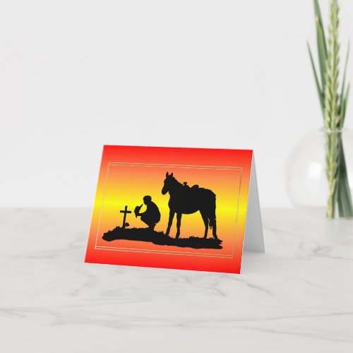 Cowboy Sympathy Card