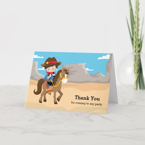 Cowboy Thank You Card