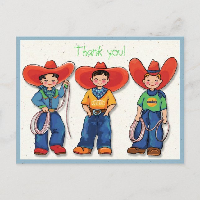 Cowboy Thank you! Card (Front)