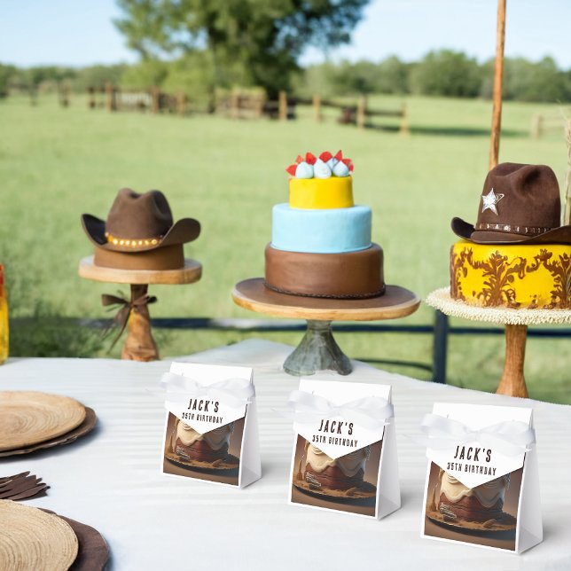 Cowboy-Themed Birthday Favor Boxes (Creator Uploaded)