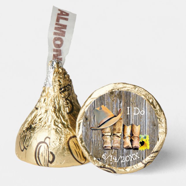 Cowboy Themed Wedding Candy Favors (Front)