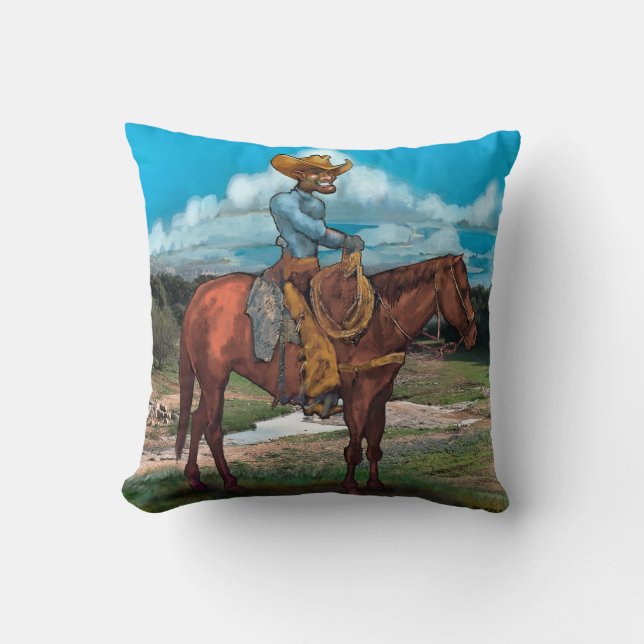 Cowboy Throw Pillow (Front)