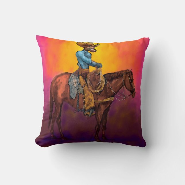Cowboy Throw Pillow (Front)
