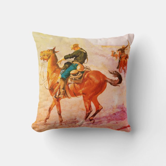 Cowboy throw pillow (Front)