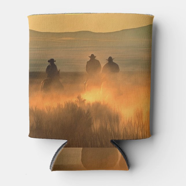 Cowboy Trio: Mountainous Background Gallop. Can Cooler (Front)