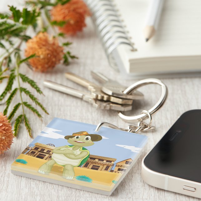 Cowboy Turtle Keychain (Creator Uploaded)
