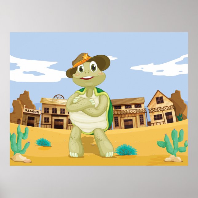 Cowboy Turtle Poster (Front)