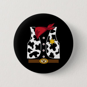 Cowboy Vest Western Sheriff Costume Cool Easy Hall Button