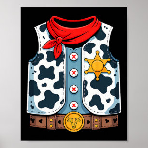 Cowboy Vest Western Sheriff Costume Cool Easy Hall Poster