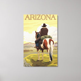 Cowboy (View from Back)Arizona Canvas Print