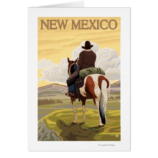 Cowboy (View from Back)New Mexico Cards (Front)