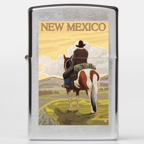 Cowboy View from BackNew Mexico Zippo Lighter