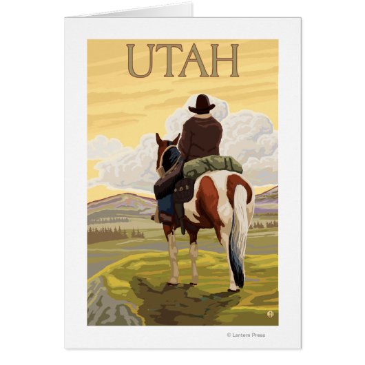 Cowboy (View from Back)Utah Cards (Front)