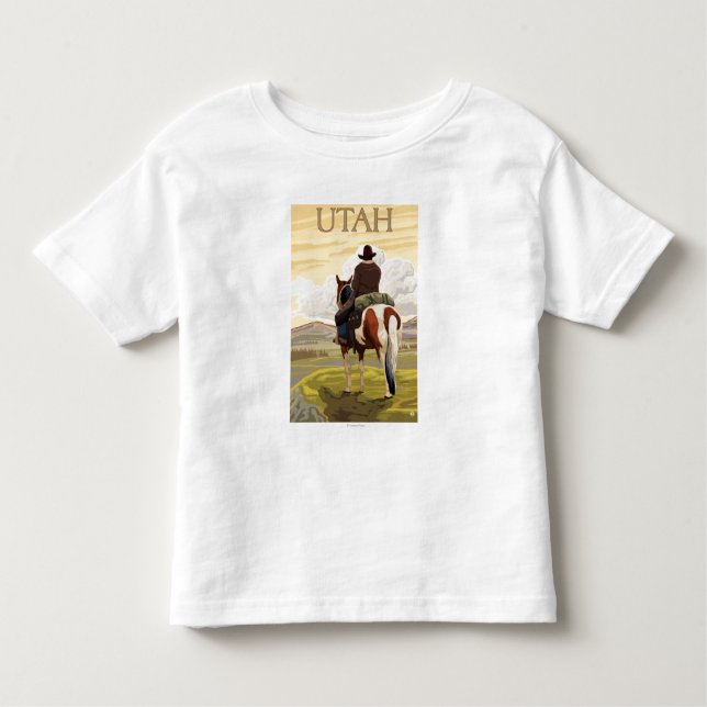 Cowboy (View from Back)Utah Toddler T-shirt (Front)