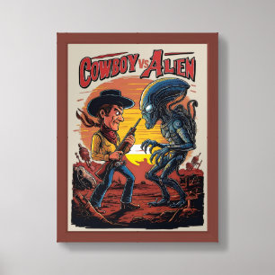 Cowboy vs Alien Poster: A Stunning Wall Art Piece