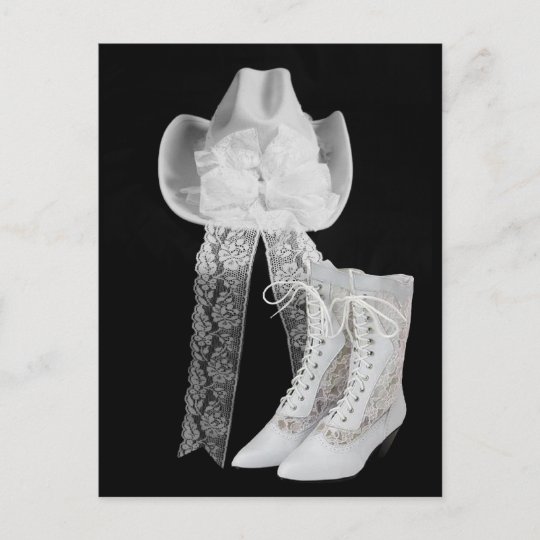 Cowboy Wedding Postcard
