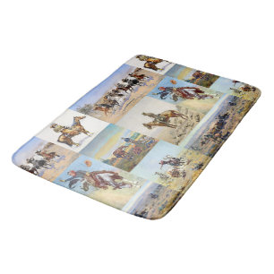 Cowboy Western Art Popular Bath Mat