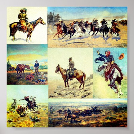 Cowboy Western Art Poster