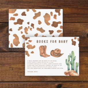 Cowboy Western Baby shower Books for baby  Enclosure Card
