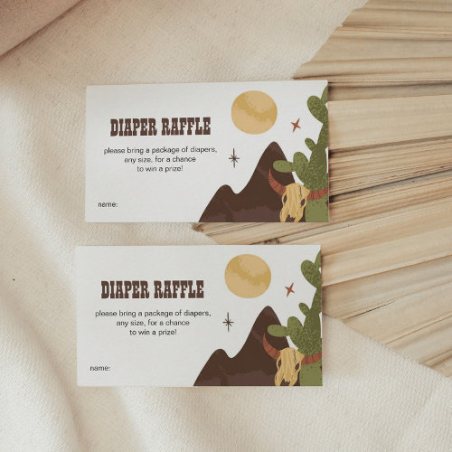 Cowboy Western Baby Shower Diaper Raffle