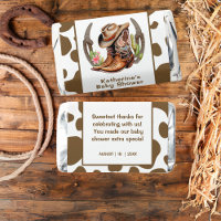 Cowboy Western Baby Shower Favor Hershey's Minis