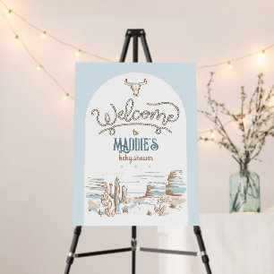 Cowboy Western Baby Shower Welcome Sign