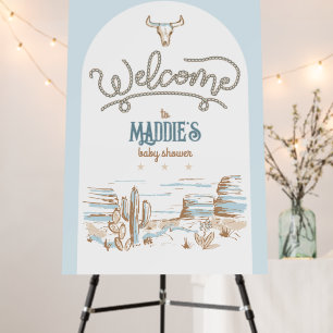 Cowboy Western Baby Shower Welcome Sign