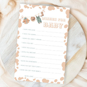 Cowboy Western Baby Shower Wishes For Baby