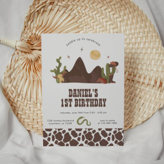 Cowboy Western Birthday Invitation