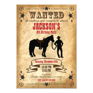 Western Theme Invitations Zazzle