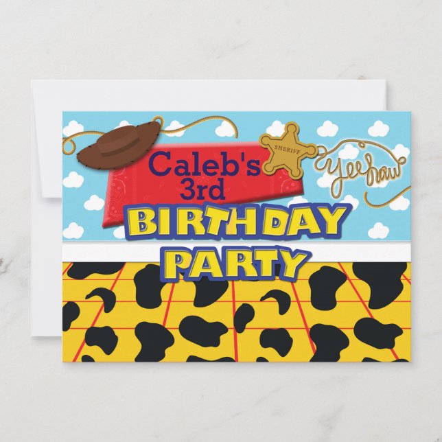 Cowboy Western Birthday Party Invitation (Front)