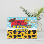 Cowboy Western Birthday Party Invitation (Standing Front)