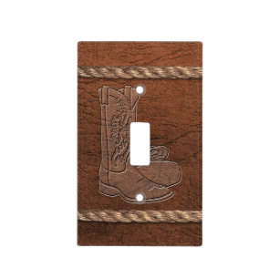 Cowboy / Western - Boots, Leather & Rope Light Switch Cover