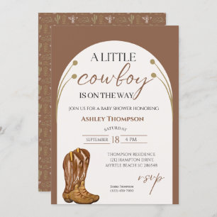 Cowboy Western Boy Baby Shower Invitation