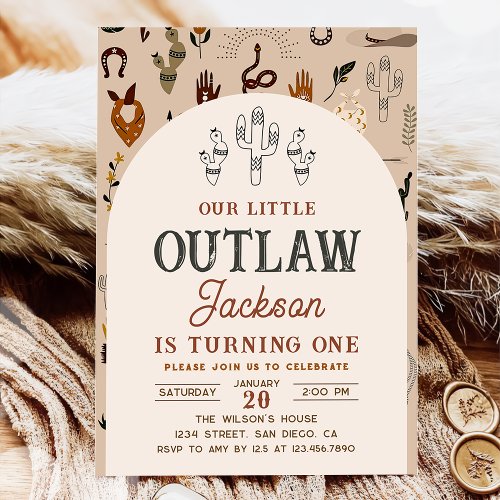 Cowboy Western Boys Birthday Party Invitation