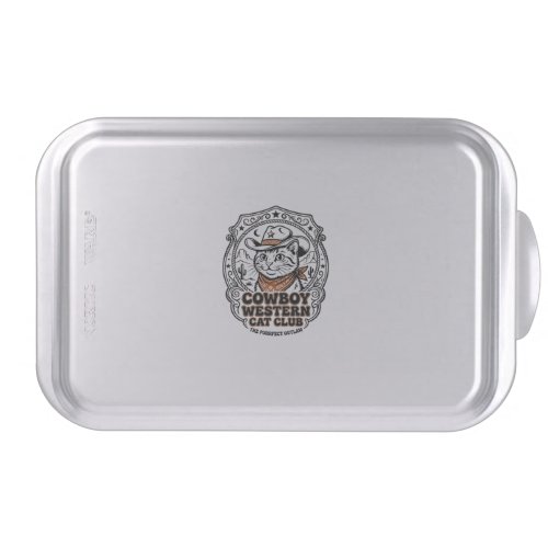 Cowboy Western Cat Pet Lover Shirt Art - Cowboy We Cake Pan