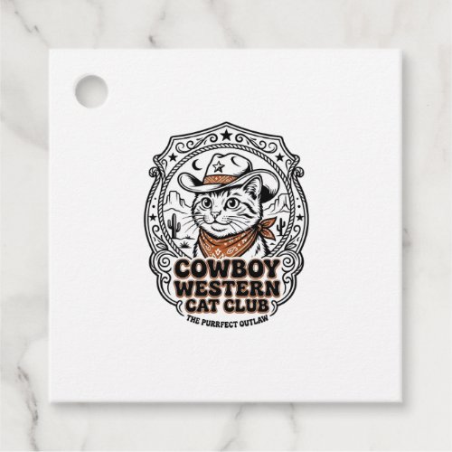 Cowboy Western Cat Pet Lover Shirt Art - Cowboy We Favor Tags