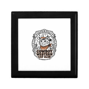 Cowboy Western Cat Pet Lover Shirt Art - Cowboy We Gift Box
