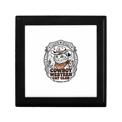 Cowboy Western Cat Pet Lover Shirt Art - Cowboy We Gift Box