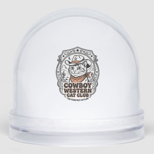 Cowboy Western Cat Pet Lover Shirt Art - Cowboy We Snow Globe