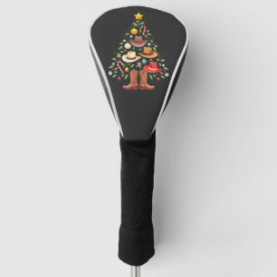 Cowboy Western Christmas Tree Santa  Golf Head Cover