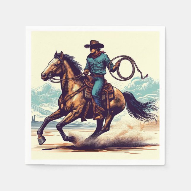 Cowboy Western Napkins (Front)